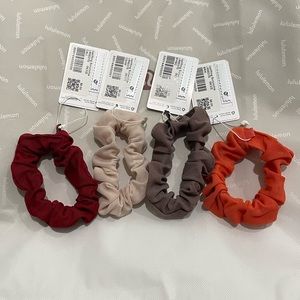 Lululemon uplifting scrunchies lot of 4 mix colors